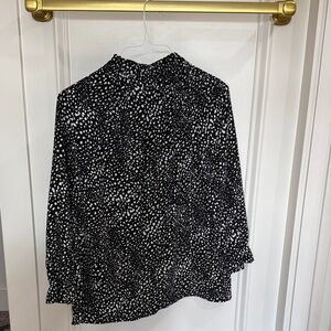 Black and White Polka Dot Blouse